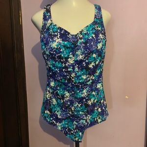 One piece abstract bathing suit